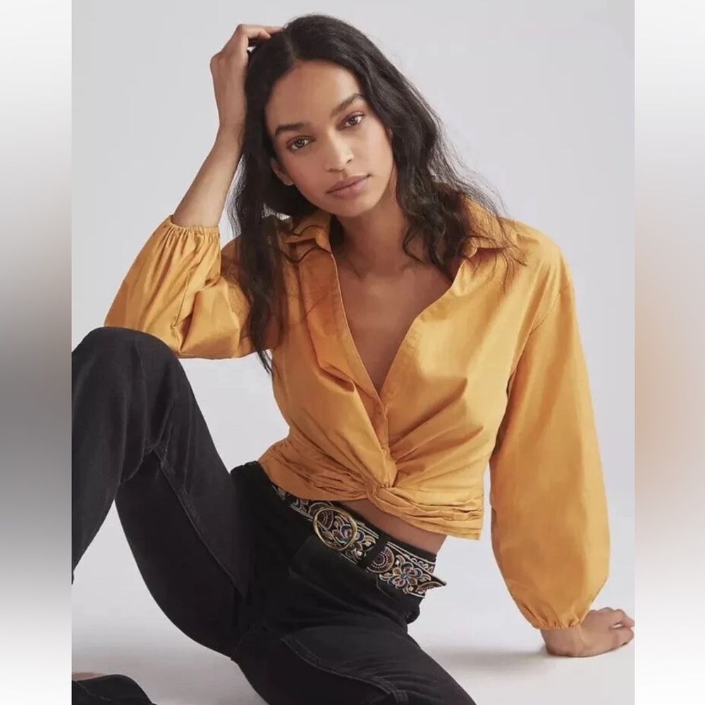 Sunday in Brooklyn Twist Front V-neck Blouse